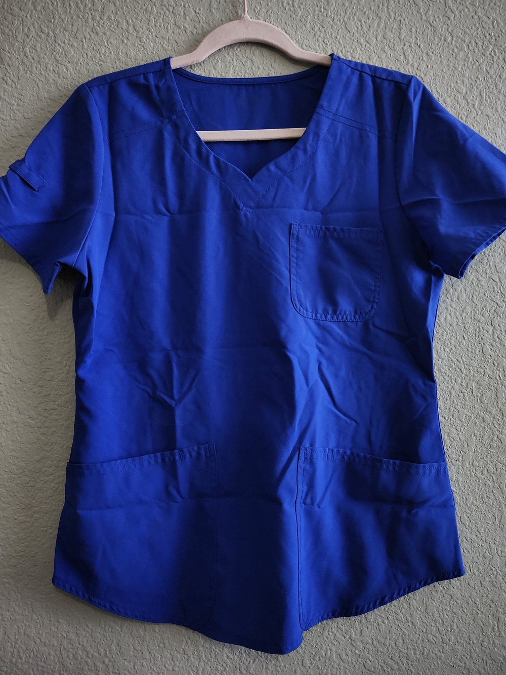 Women’s V-Neck Medical Scrub Top - Royal Blue And Pants